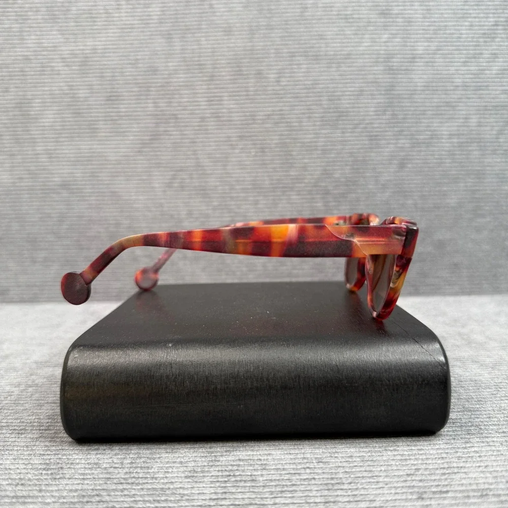 l.a.Eyeworks Jake 385M Y2K Sunglasses Tortoise Red Orange Purple Handcrafted VTG